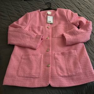 NWT H&M Pink Bouclé Jacket in Size M.   Gorgeous. 100% polyester .